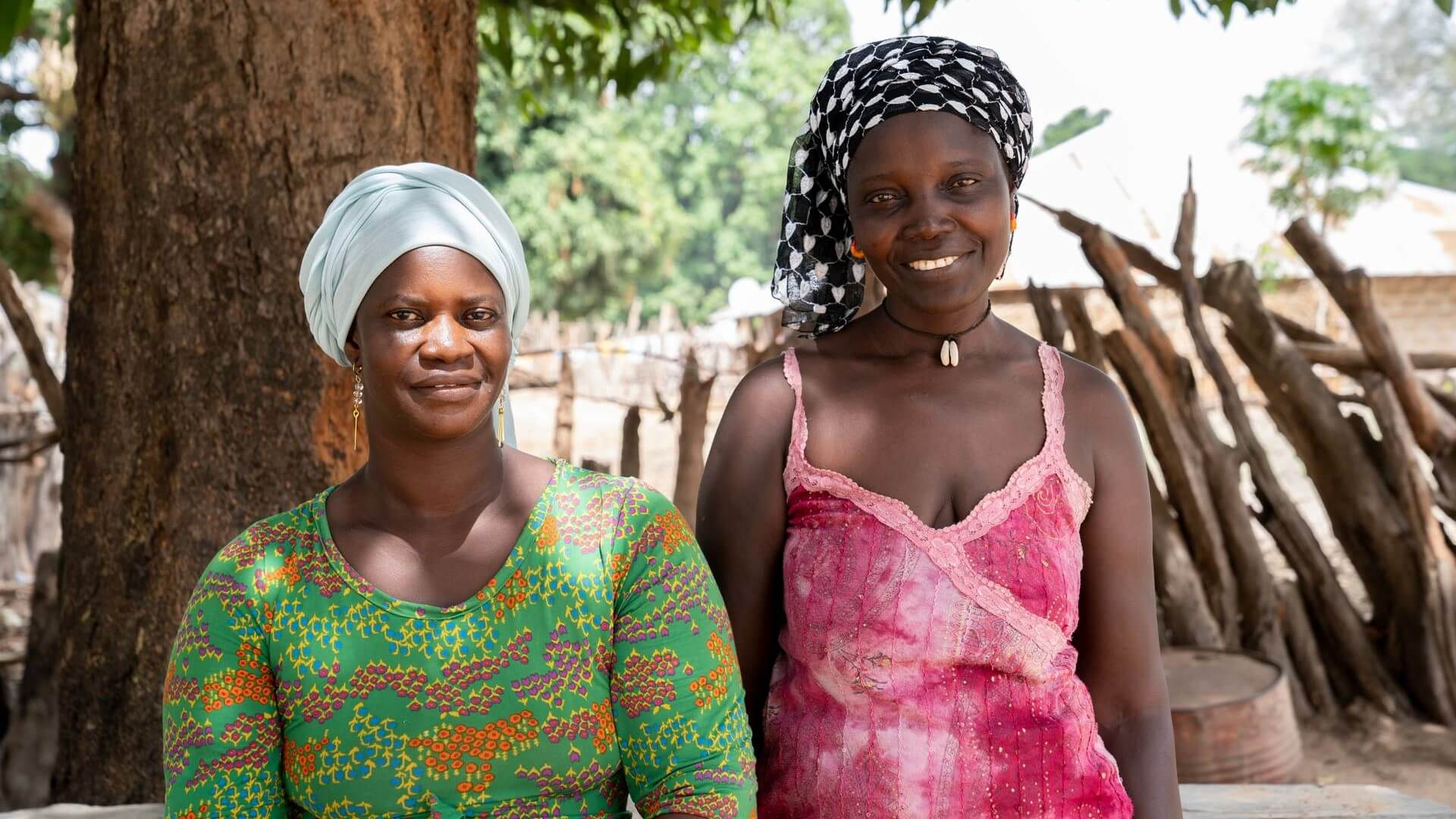 two Senegalese women standing side by side