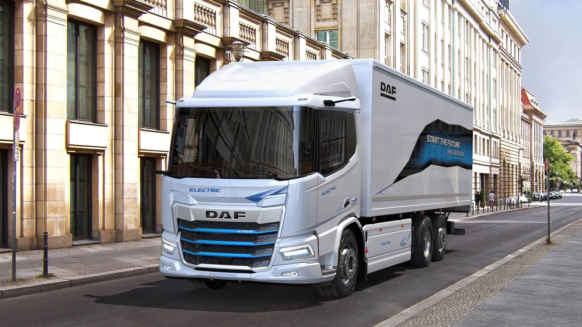 close up of electric truck