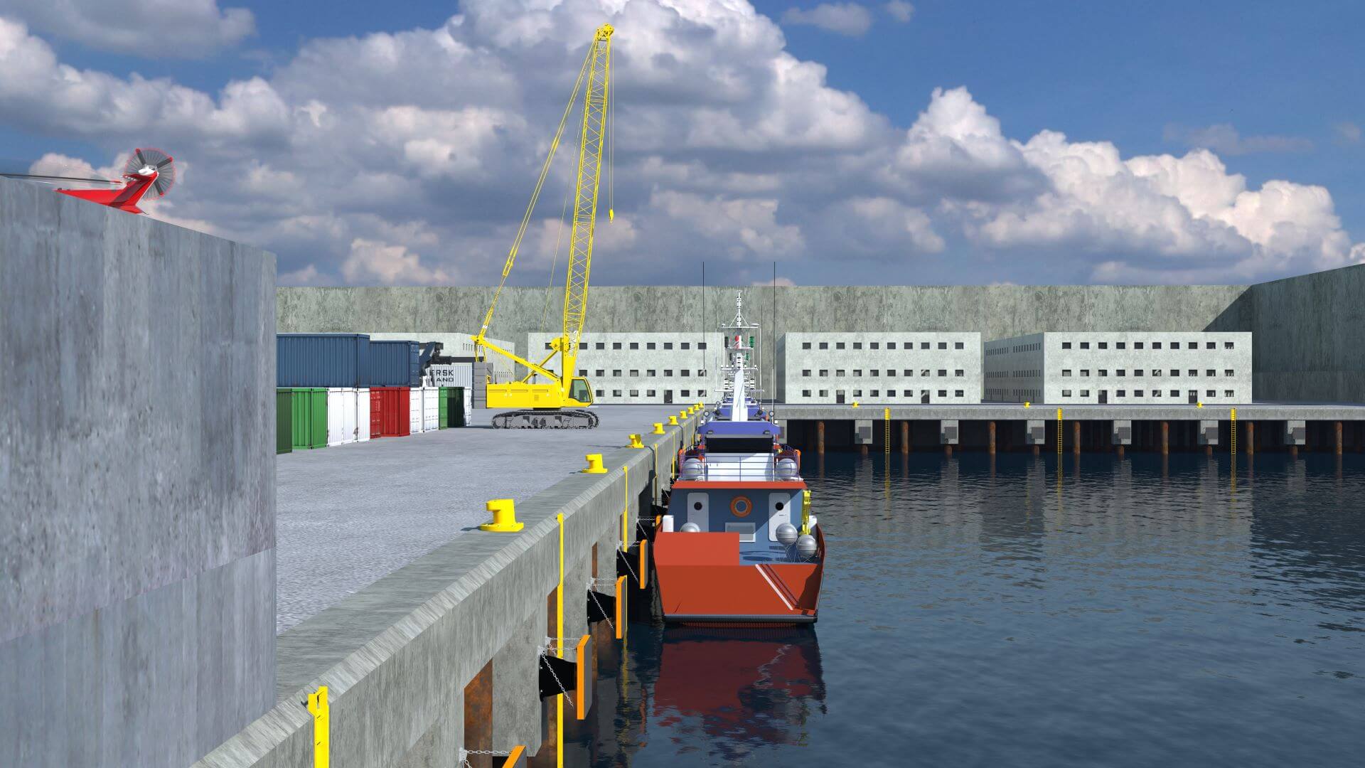 artist impression of an energy island