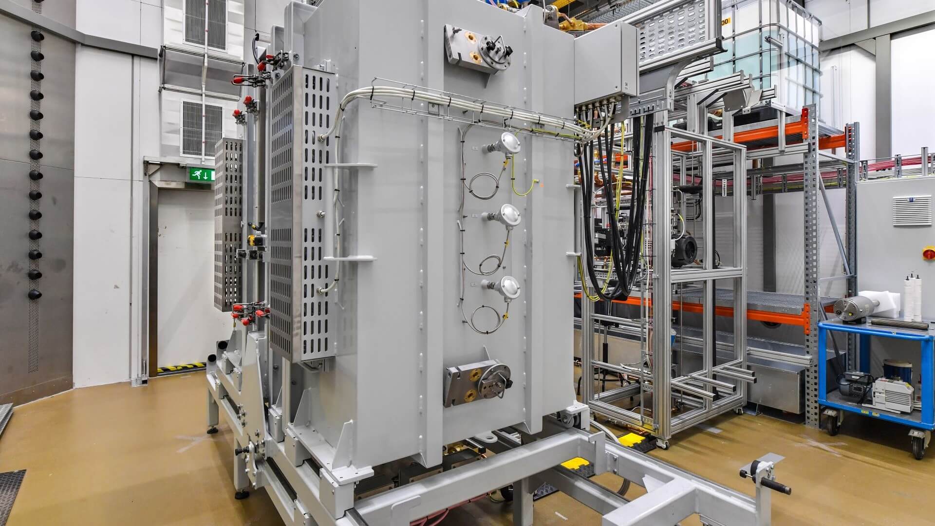 close up of Shell and Dow’s experimental e-cracking furnace