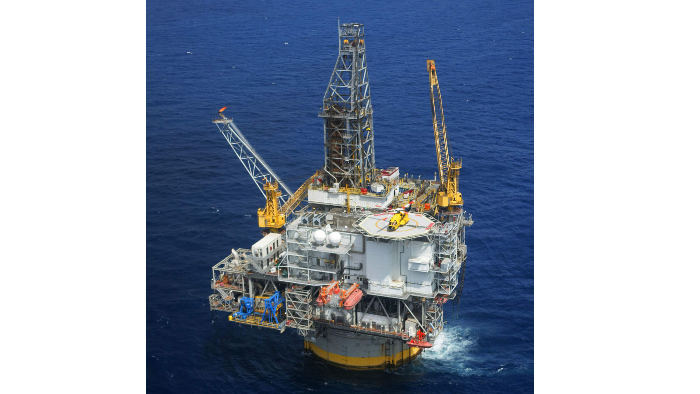 close up of Mad Dog oil and gas platform