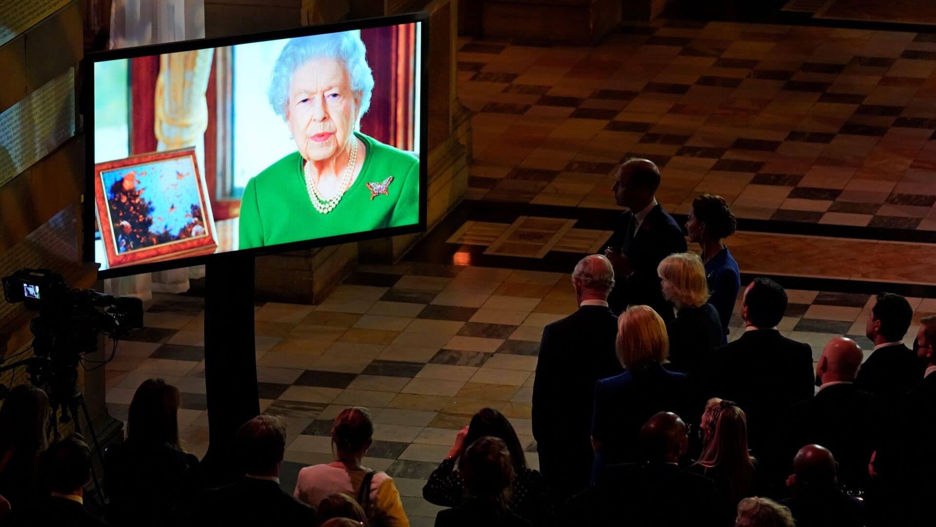 Queen addressing world leaders gathered at the COP26 climate summit in Glasgow via video link