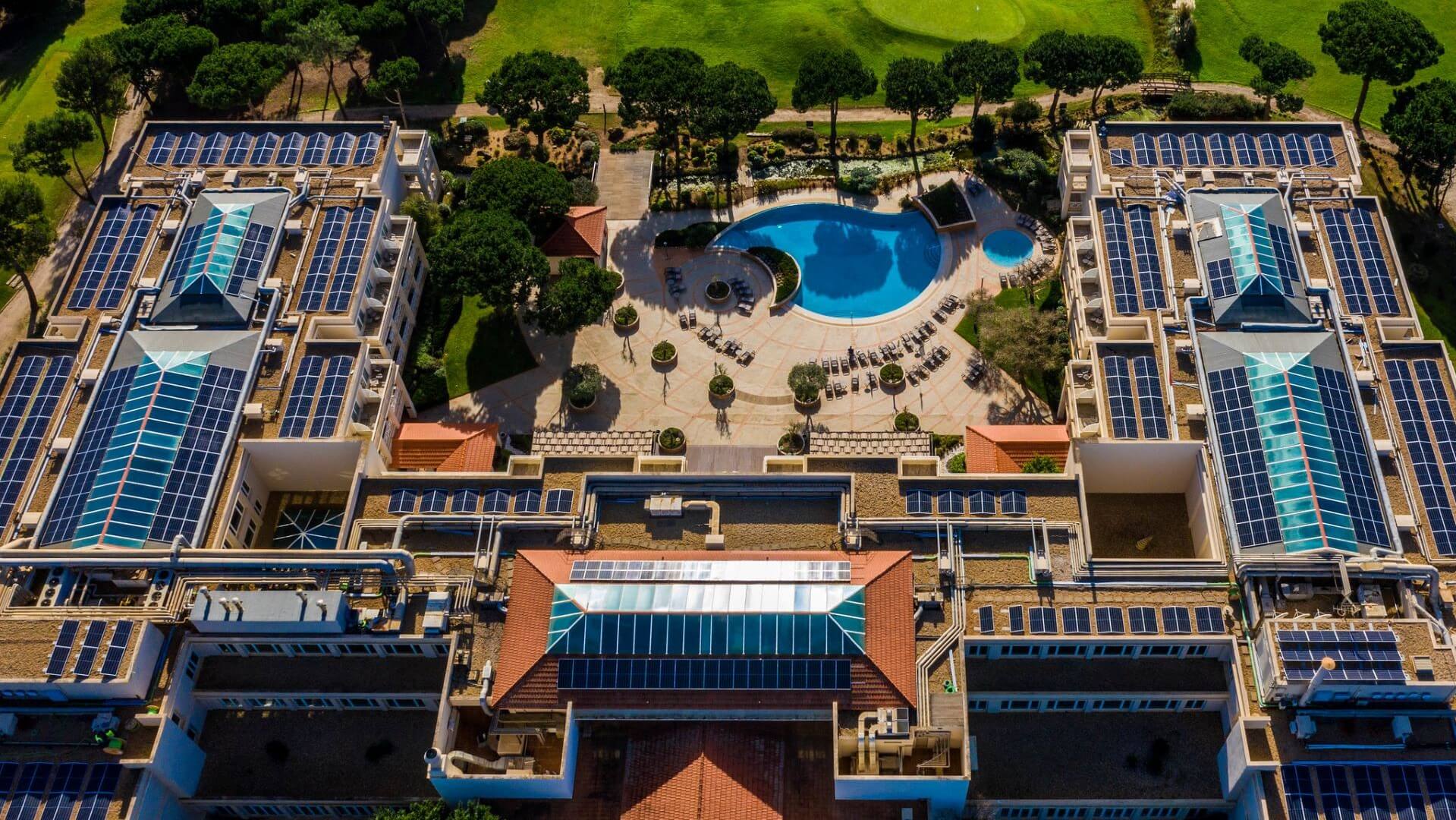 Onyria Quinta da Marinha Hotel showing solar panels on the roof