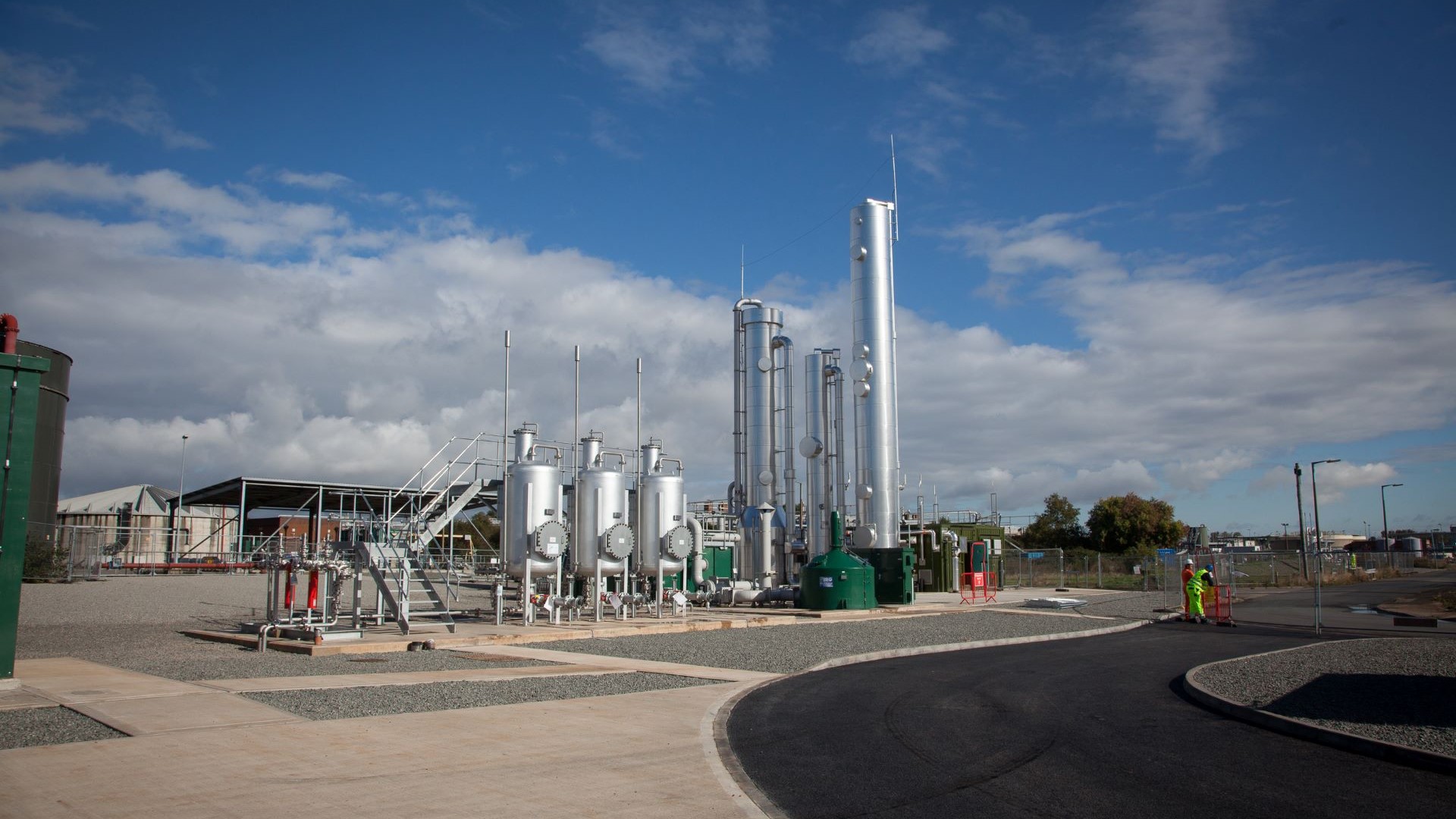 image of Severn Trent Water thermal hydrolysis and gas-to-grid plants at Minworth, Birmingham site, UK
