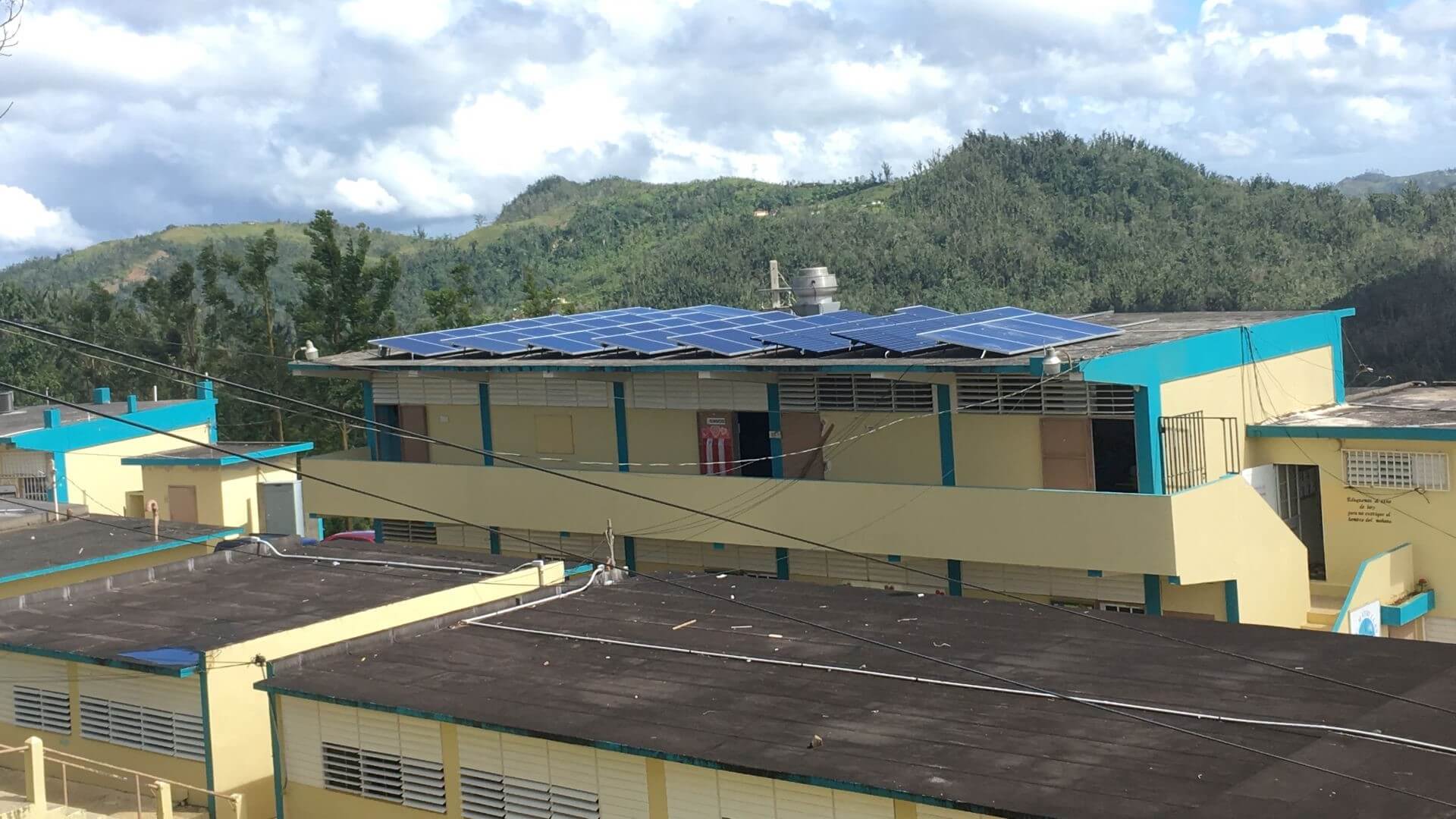 solar panels on school roof